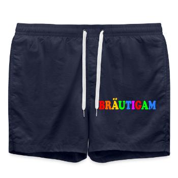 bräutigam - Badeshorts - French Navy - Vorne - AI Model Male 185 light (185cm)