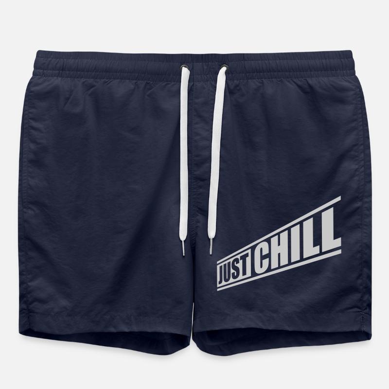 Laziness Just Chill Logo - Short de bain - bleu marine