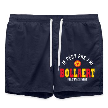 football lens Jpeux pas j ai supporter foot - Short de bain - bleu marine - Devant - AI Model Male 185 light (185cm)