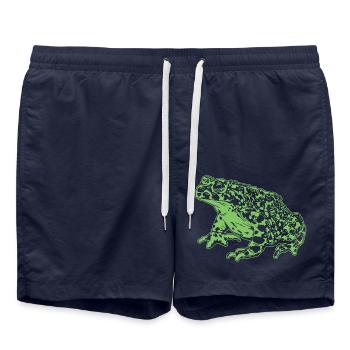 Toad Frog Graphic Aquatic Amphibian Frog Lovers - Swim Trunks - french navy - Front - AI Model Male 185 light (185cm)