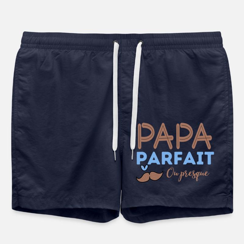 Papa parfait ou presque - Short de bain - bleu marine