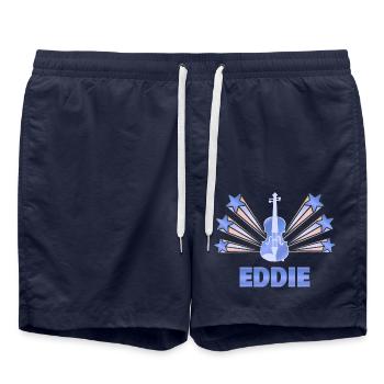 Eddie en tant qu’instrument de musique - Short de bain - bleu marine - Devant - AI Model Male 185 light (185cm)