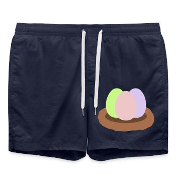 easter eggs - Swim Trunks - french navy - Front - AI Model Male 185 light (185cm)