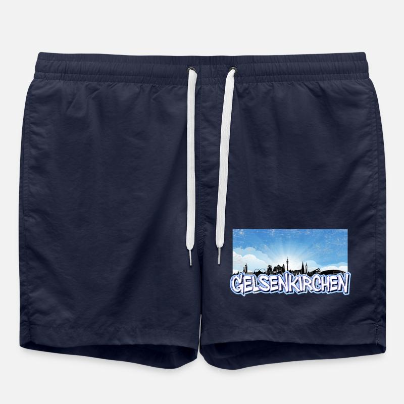 Gelsenkirchen Skyline - Badeshorts - French Navy