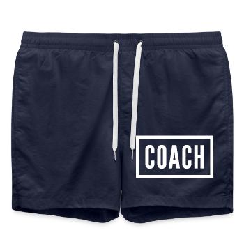 Lettre d’entraîneur Monogram Design - Short de bain - bleu marine - Devant - AI Model Male 185 light (185cm)
