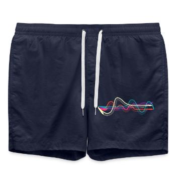 Lignes. - Short de bain - bleu marine - Devant - AI Model Male 185 light (185cm)