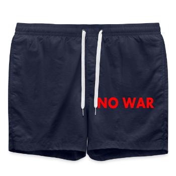 No war - Swim Trunks - french navy - Front - AI Model Male 185 light (185cm)