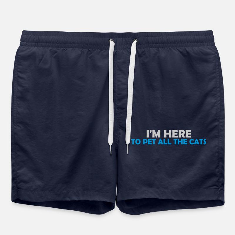 Pet All The Cats - Swim Trunks - french navy