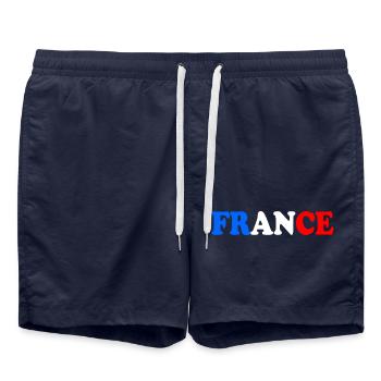 FRANCE FRENCH FLAG - Swim Trunks - french navy - Front - AI Model Male 185 light (185cm)