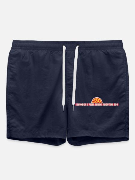 pizza thinks about me - Swim Trunks - french navy