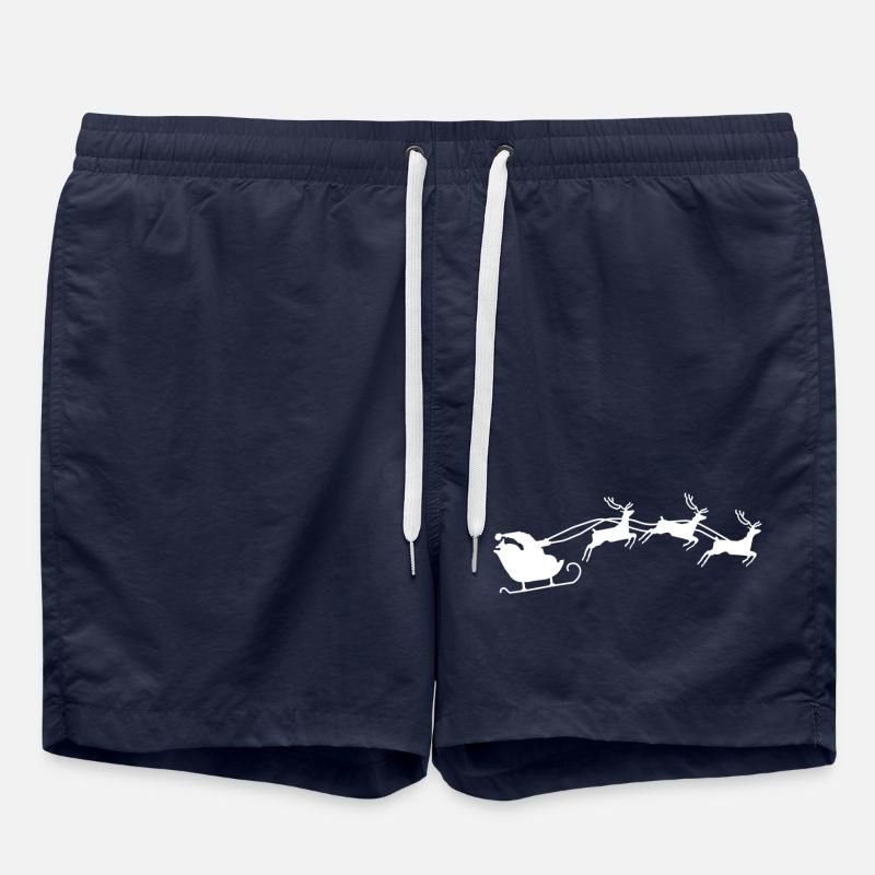 Santa Claus with sleigh - Swim Trunks - french navy