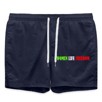 Women life freedom - Swim Trunks - french navy - Front - AI Model Male 185 light (185cm)