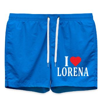 name t-shirt I love Lorraine t-shirt gift idea - Swim Trunks - cobalt blue - Front