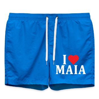 Name T-Shirt I love Maia T-Shirt Geschenkidee - Badeshorts - Cobalt blue - Vorne