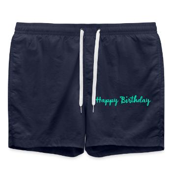 ALLES GUTE ZUM GEBURTSTAG!. ALLES GUTE ZUM GEBURTSTAG!. JAHRESTAG. - Badeshorts - French Navy - Vorne - AI Model Male 185 light (185cm)