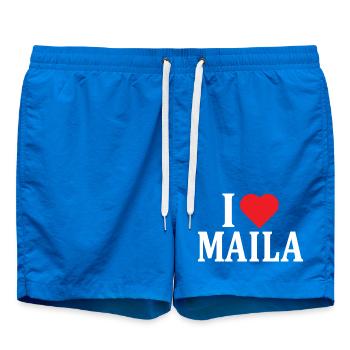 t-shirt nom J’aime Maila idée cadeau t-shirt - Short de bain - cobalt blue - Devant