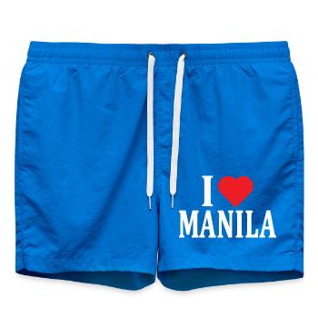 name t-shirt I love Manila t-shirt gift idea - Swim Trunks - cobalt blue - Front