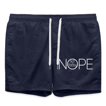 NOPE NOT TODAY V2 - Short de bain - bleu marine - Devant - AI Model Male 185 light (185cm)