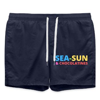 sea sun et chocolatines - Short de bain - bleu marine - Devant - AI Model Male 185 light (185cm)