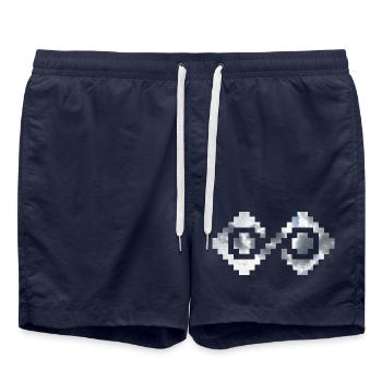 Eternal sky - Traditional Romanian folk art - Swim Trunks - french navy - Front - AI Model Male 185 light (185cm)