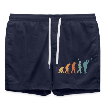 Pétanque Evolution Retro - Short de bain - bleu marine - Devant - AI Model Male 185 light (185cm)