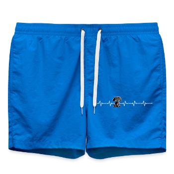 Dachshund Dachshund Dachshund Viennese Heartbeat Pulse - Swim Trunks - cobalt blue - Front