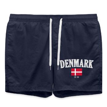Danemark depuis 980 – nostalgie de la Scandinavie - Short de bain - bleu marine - Devant - AI Model Male 185 light (185cm)
