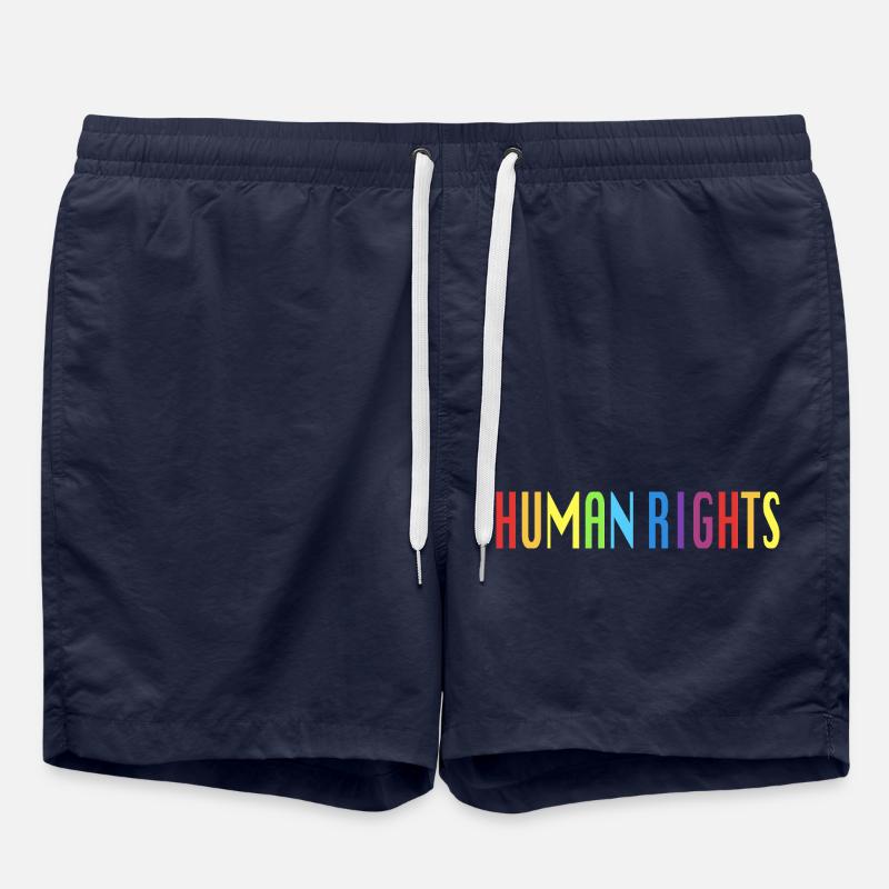 Menschenrechte Spruch Geschenk - Badeshorts - French Navy