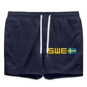 Schweden - Badeshorts - French Navy - Vorne - AI Model Male 185 light (185cm)