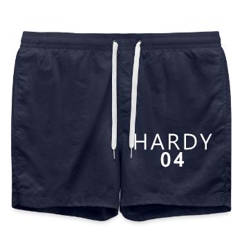 Dschungel Fan 2026 Karneval Kostüm HARDY Edition - Badeshorts - French Navy - Vorne - AI Model Male 185 light (185cm)