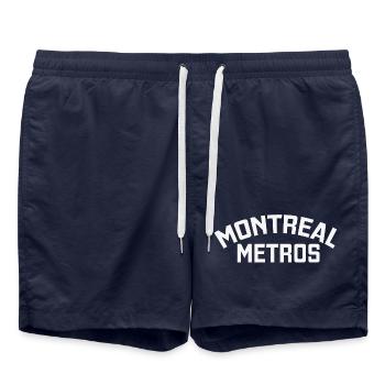 Montreal Metros - Swim Trunks - french navy - Front - AI Model Male 185 light (185cm)
