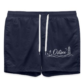 Ostsee - Badeshorts - French Navy - Vorne - AI Model Male 185 light (185cm)