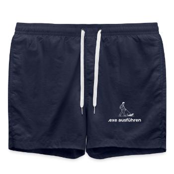 Sys Admin Programmierer Informatiker - Badeshorts - French Navy - Vorne - AI Model Male 185 light (185cm)