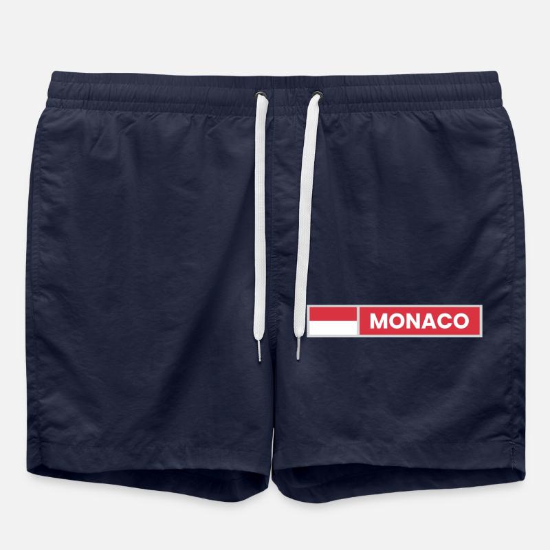 Monaco Flag - Swim Trunks - french navy