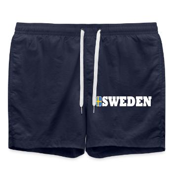 SUÈDE - Short de bain - bleu marine - Devant - AI Model Male 185 light (185cm)