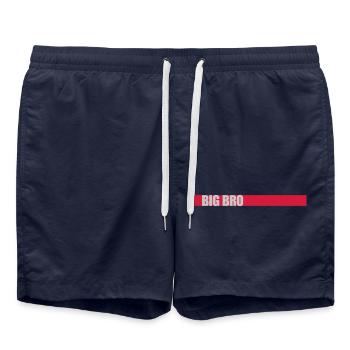 Big Bro Bar Logo - Swim Trunks - french navy - Front - AI Model Male 185 light (185cm)