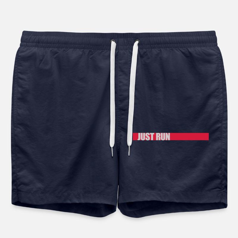 Bar Logo Just Run - Swim Trunks - french navy
