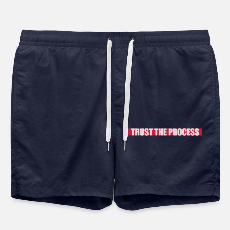 trust the process Quote - Swim Trunks - french navy