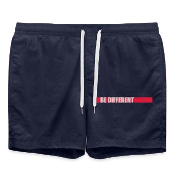 Be different Logo Design - Swim Trunks - french navy - Front - AI Model Male 185 light (185cm)