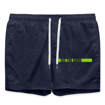 see the good quote - Swim Trunks - french navy - Front - AI Model Male 185 light (185cm)