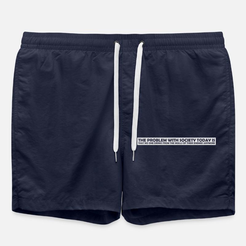 drinks from enemies skulls - Swim Trunks - french navy