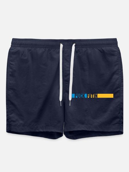 puck futin logo design - Swim Trunks - french navy