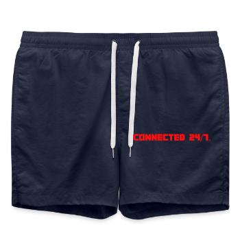 Connected 24 7 Red Männer, Herren, Man Stil - Badeshorts - French Navy - Vorne - AI Model Male 185 light (185cm)