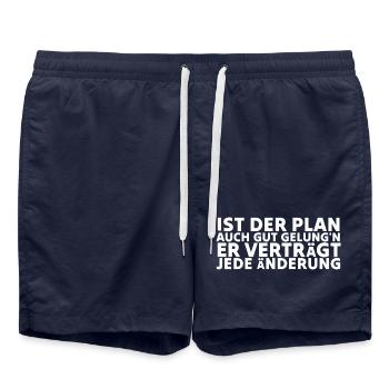 Ist der Plan auch gut gelungen - Badeshorts - French Navy - Vorne - AI Model Male 185 light (185cm)