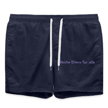 Rich parents for everyone - Swim Trunks - french navy - Front - AI Model Male 185 light (185cm)