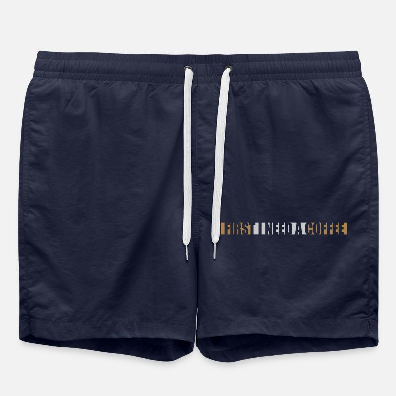 Fist I need Coffee - Swim Trunks - french navy