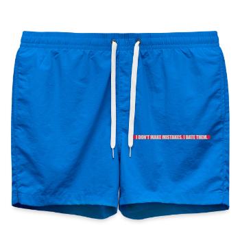 Date Mistakes Quote Logo - Swim Trunks - cobalt blue - Front
