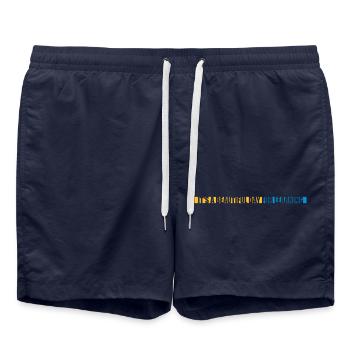 beautiful day for learning - Swim Trunks - french navy - Front - AI Model Male 185 light (185cm)