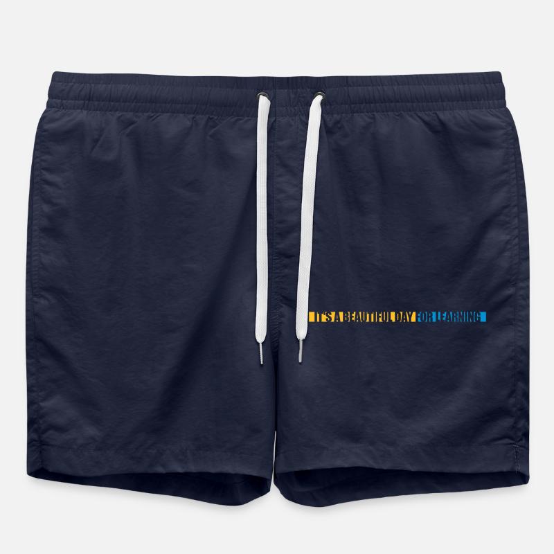 beautiful day for learning - Swim Trunks - french navy