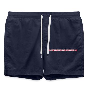look soon shirt quote - Swim Trunks - french navy - Front - AI Model Male 185 light (185cm)